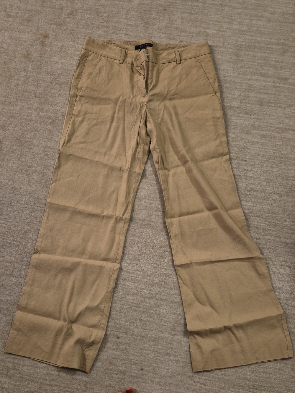 Theory Linen Blend Pants in Tan